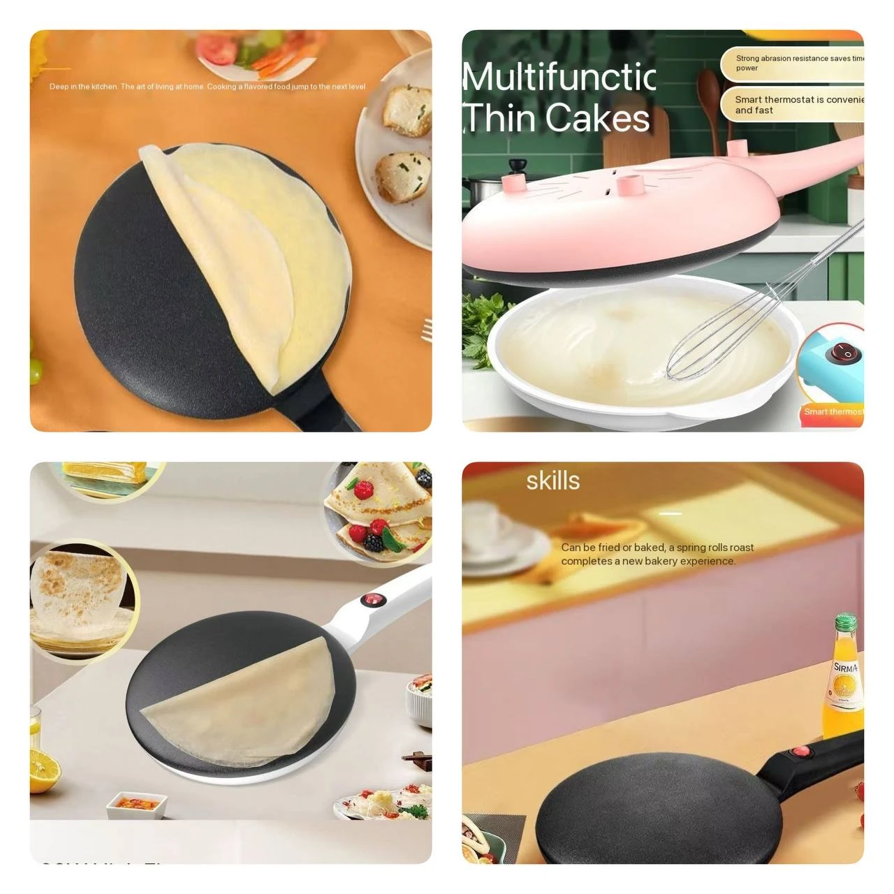 ELECTRIC NON-STICK PANCAKE/CREPE MAKER