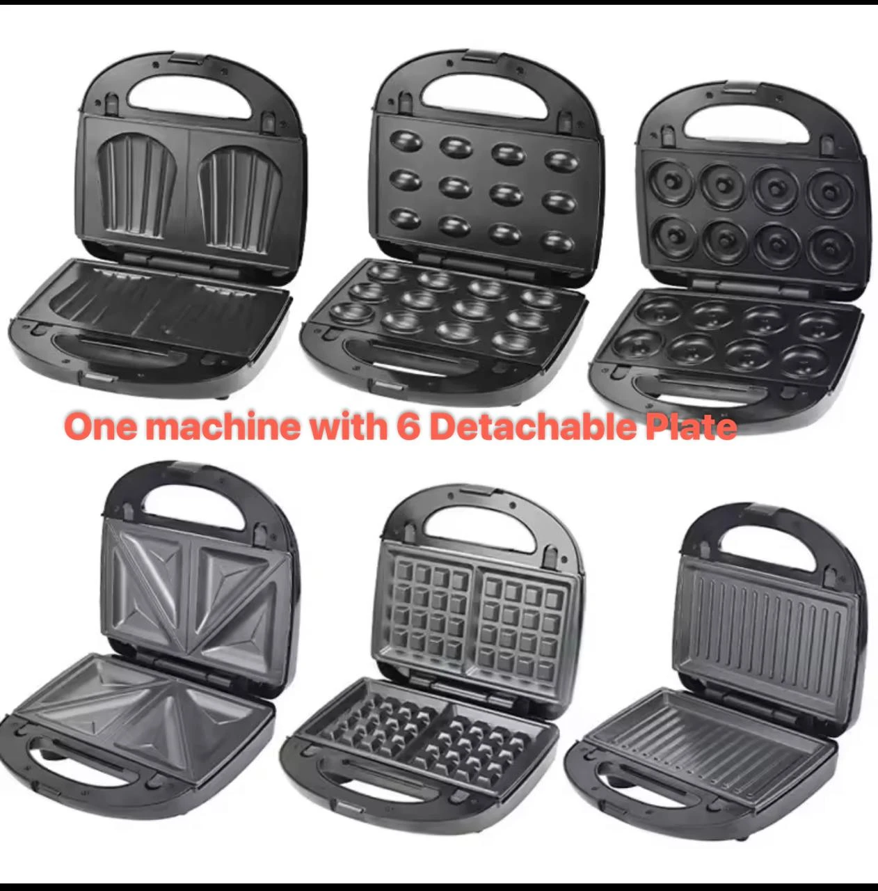 SOKANY 6in1 WAFFLE/GRILL/TOASTER/SANDWICH MAKER