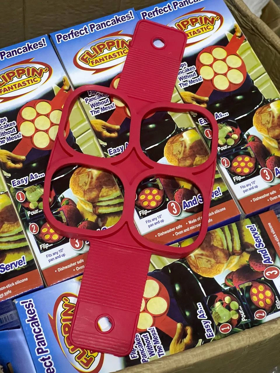 4 HOLES SILICON FLIPPING OMELETTE PANCAKES MAKER