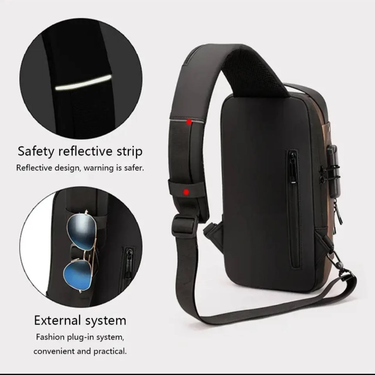 ANTI-THEFT MULTIFUNCTION WATERPROOF TRAVEL PACK MESSENGER CROSSBODY UNISEX BAG  (SLING CREST BAG)