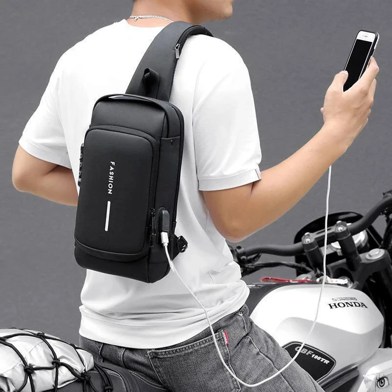 ANTI-THEFT MULTIFUNCTION WATERPROOF TRAVEL PACK MESSENGER CROSSBODY UNISEX BAG  (SLING CREST BAG)