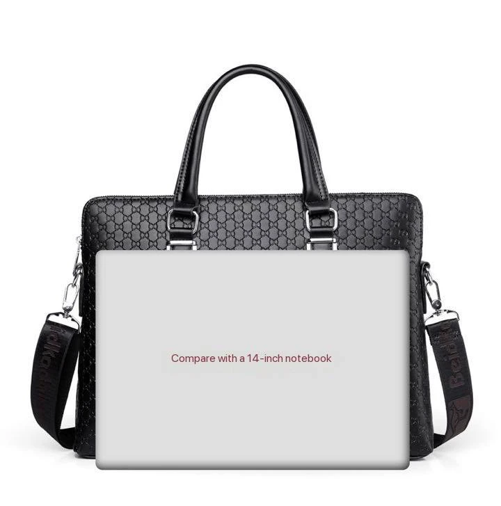 DESIGNER LUXURY LARGE CAPACITY MEN’S GENUINE LEATHER OFFICE BAG  - HAYESAROO BRAND
