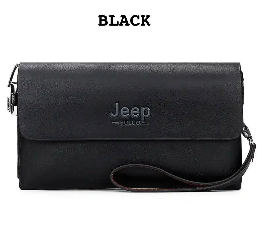 JEEP BULUO LUXURY LARGE CAPACITY LEATHER MEN’S CLUTH BAG