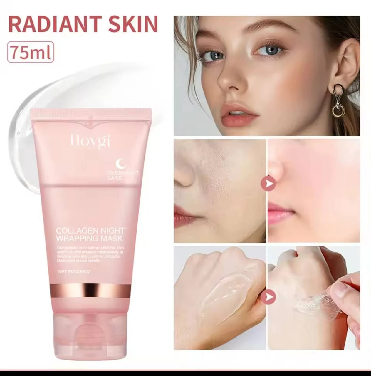 HOYGI COLLAGEN OVERNIGHT WRAPPING MASK (FACE BEAUTY MASK)