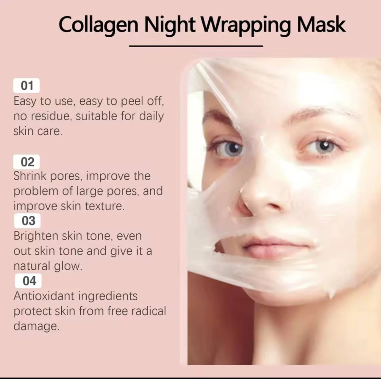 HOYGI COLLAGEN OVERNIGHT WRAPPING MASK (FACE BEAUTY MASK)
