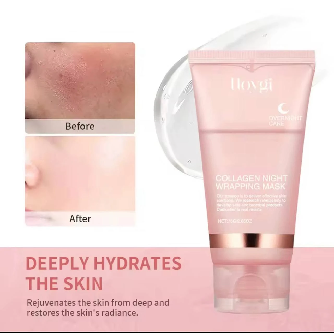 HOYGI COLLAGEN OVERNIGHT WRAPPING MASK (FACE BEAUTY MASK)