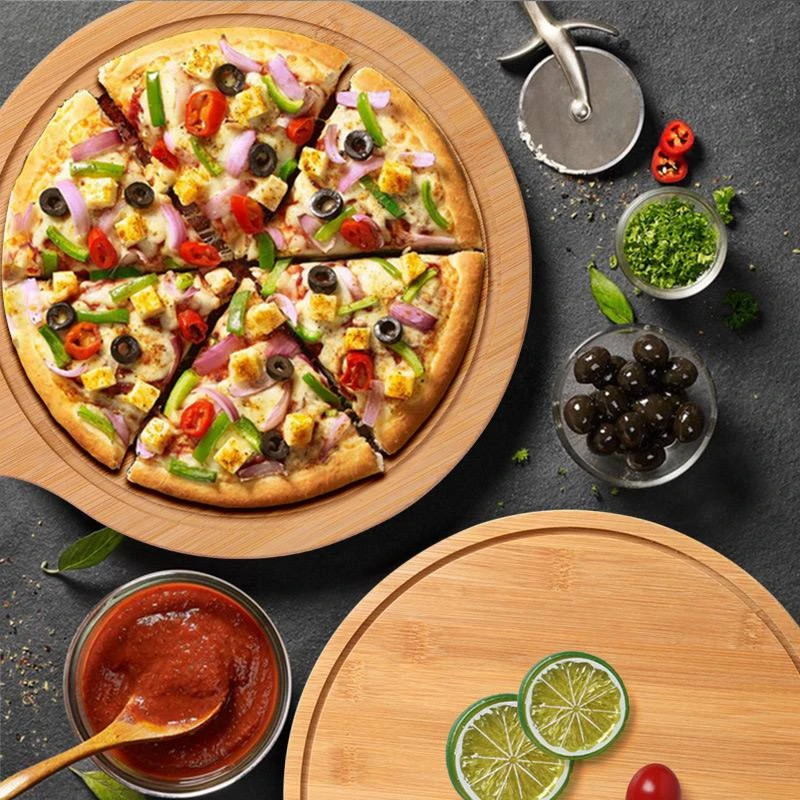 QUALITY WOODEN FRUIT & PIZZA PLATE