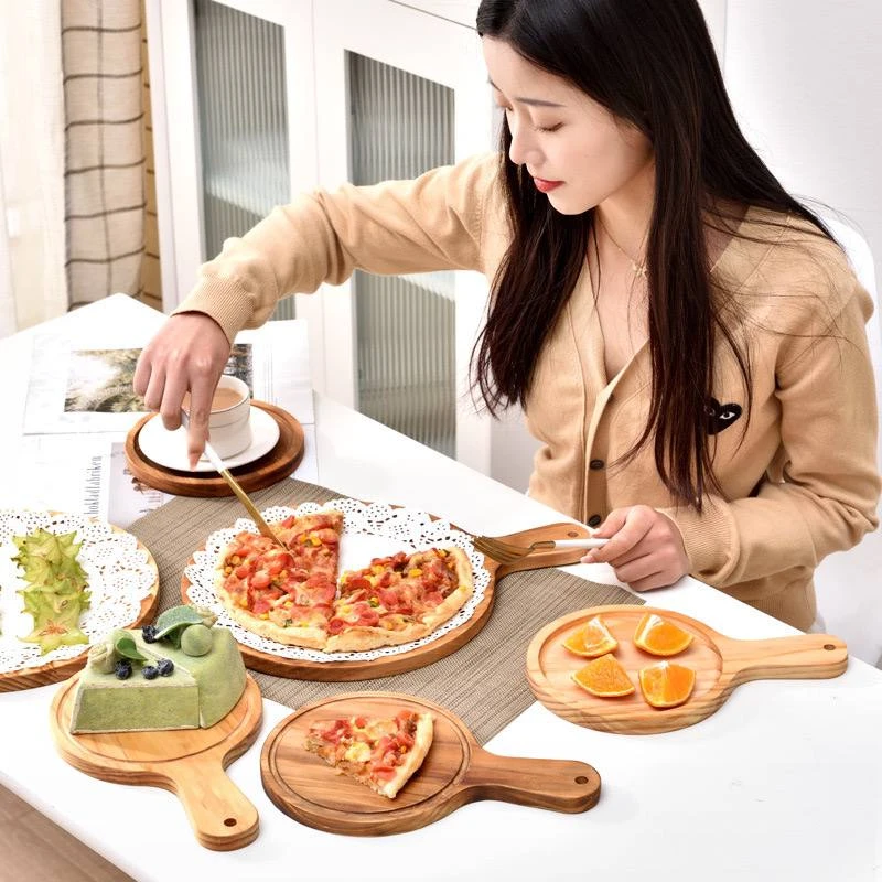 QUALITY WOODEN FRUIT & PIZZA PLATE