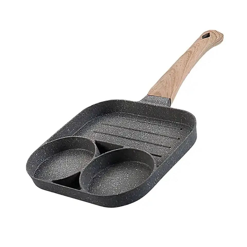 3 HOLES THICKENED NONSTICK INDUCTION FRYING PAN