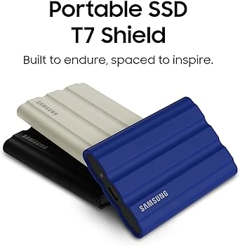 Samsung T7 Shield Portable SSD 1TB, USB 3.2 Gen2 External SSD, Up to 1,050MB/s