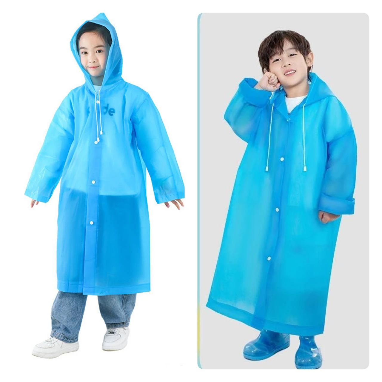 HIGH QUALITY KIDDIES EVA HEAVY-GUAGE WATERPROOF VINYL RAINCOAT (UNISEX)