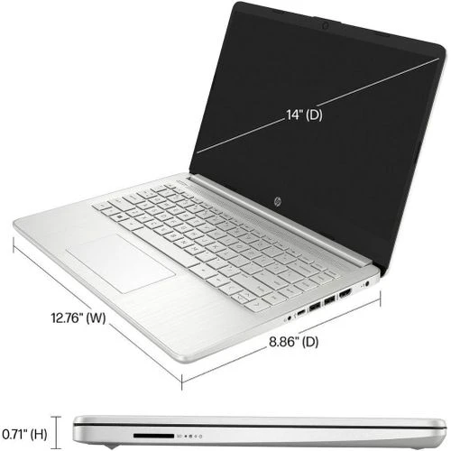 HP 14s DQ3041NIA INTEL PENTIUM SILVER, 4GB RAM, 512SSD, 14.0 , WINDOWS 11 PRO, Natural SILVER, 7L4L7EA.......