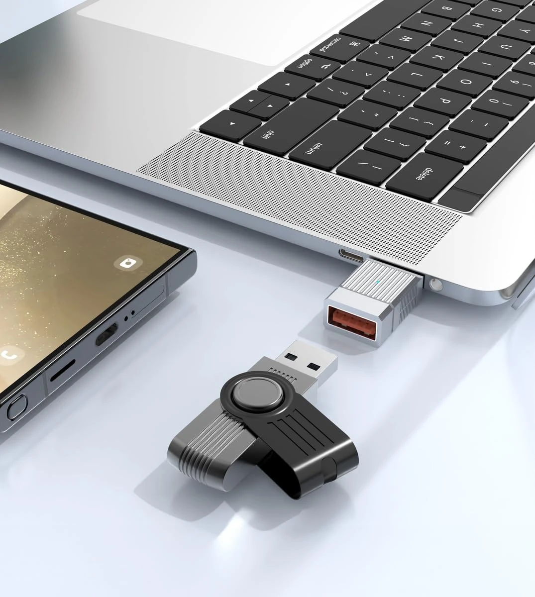 Multiple Green Lion OTG Adapters Combo Set (USB-A to USB-C, etc.)