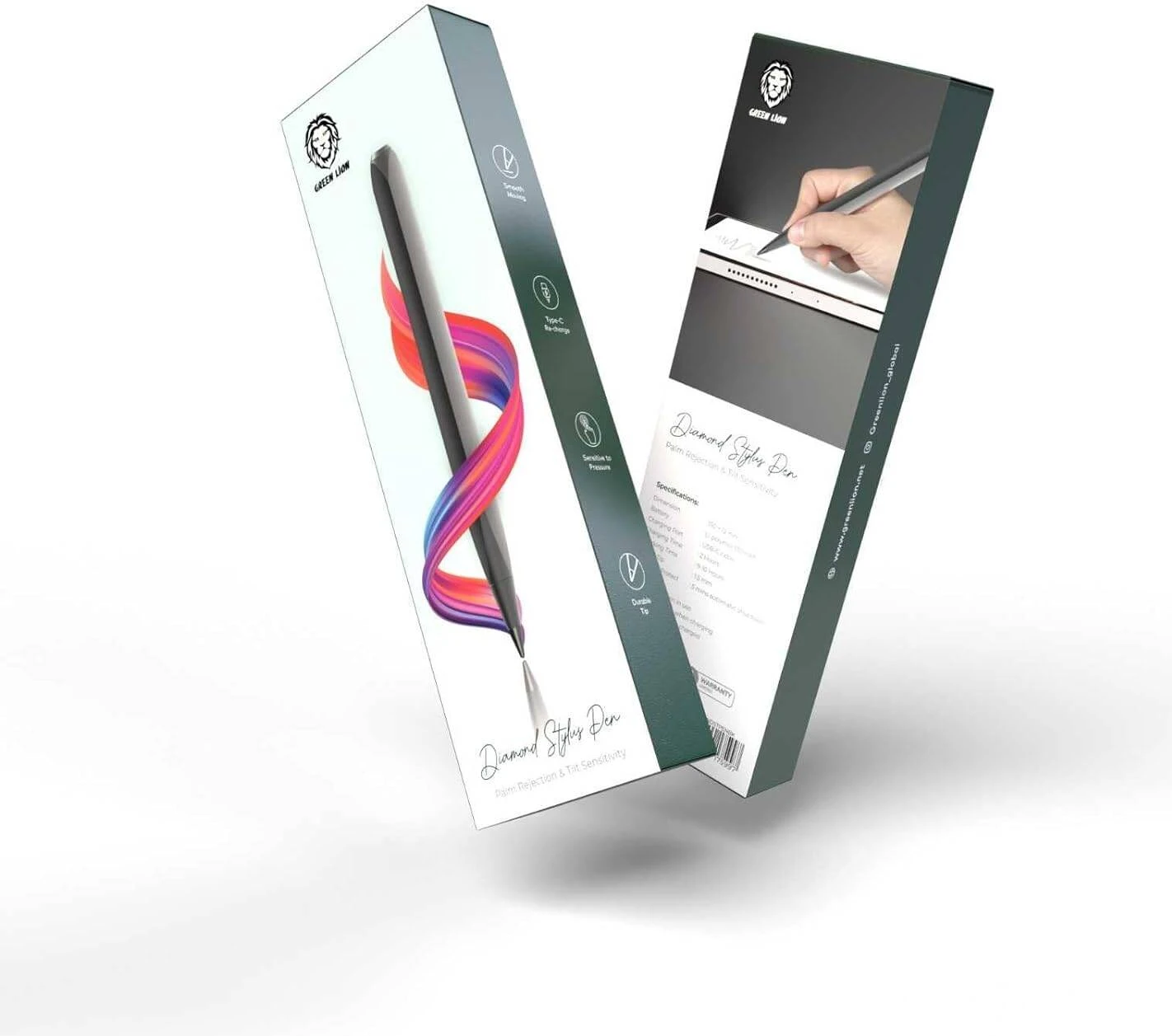 Green Lion Digital Stylus Pencils (black, silver, and gold models)