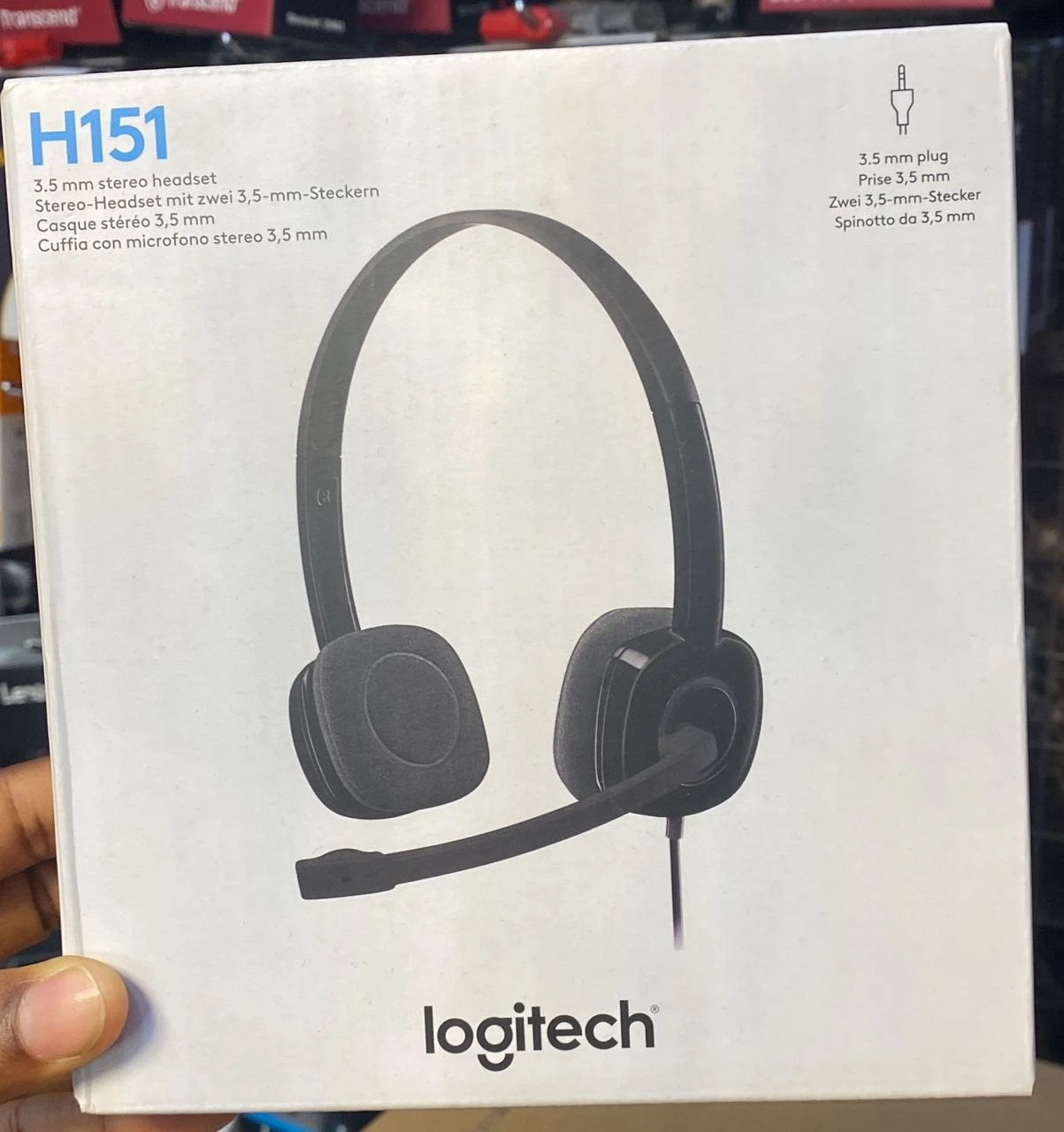 Logitech H151 Wired Headset, Analog Stereo Headphones with Rotating Noise-Cancelling Microphone