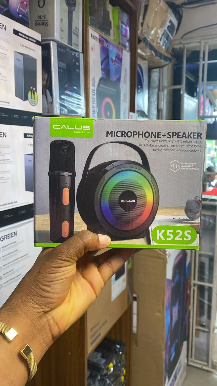CALUS K5 S2 Max Bluetooth Speaker with Wireless Microphone RGB LED Lights