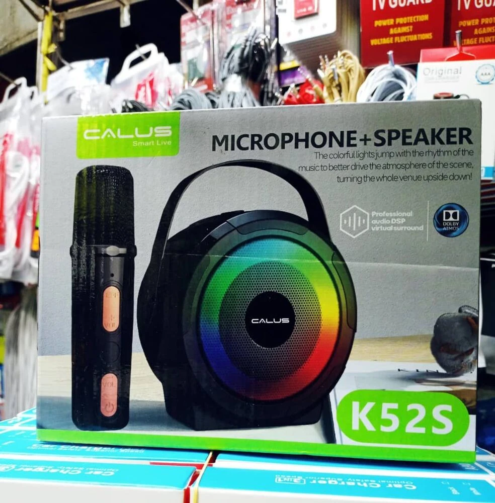 CALUS K5 S2 Max Bluetooth Speaker with Wireless Microphone RGB LED Lights