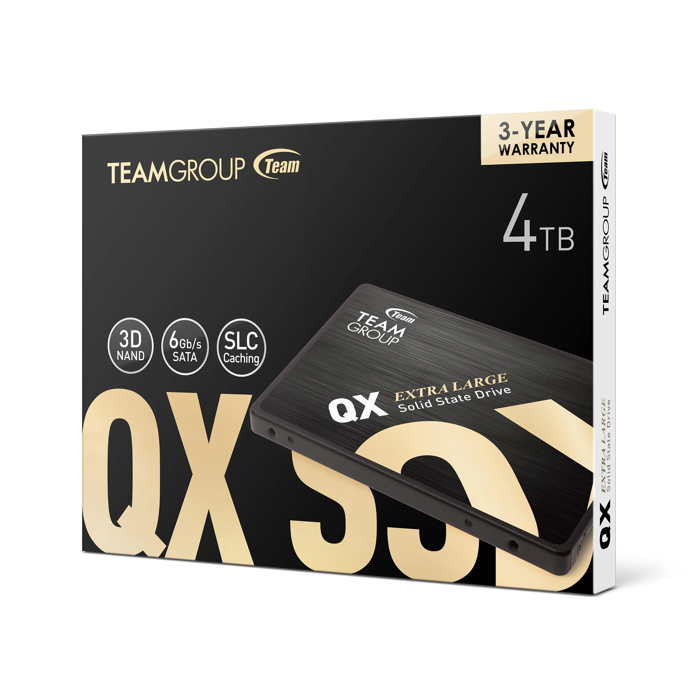 TEAMGROUP QX 4TB 3D NAND QLC 2.5 Inch SATA III Internal Solid State Drive SSD