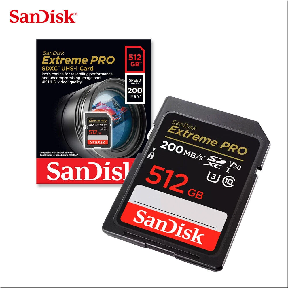 512GB SanDisk Extreme PRO Micro SD 200MB/s A2 V30 U3 Memory Card & Adapter