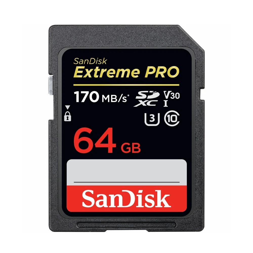 Sandisk Extreme Pro SD Card 64GB SDXC Memory Card DSLR 4K UHD Video Camera 170MB