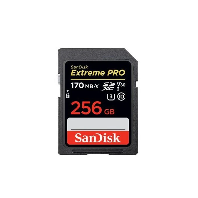 SanDisk 256GB Extreme PRO SDXC UHS-I Card - C10, U3, V30 SD Card