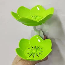 2 Layer Soap Dish Box/Rack-Green