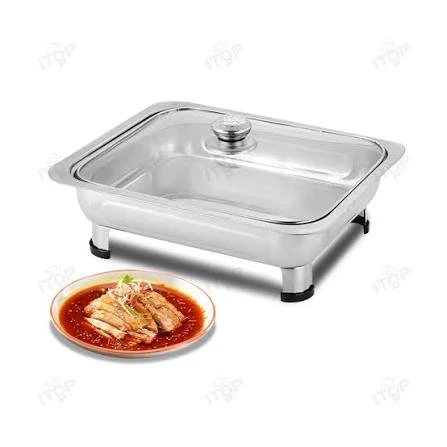 Stanless Steel with Glass Design Cover Chafing Dish