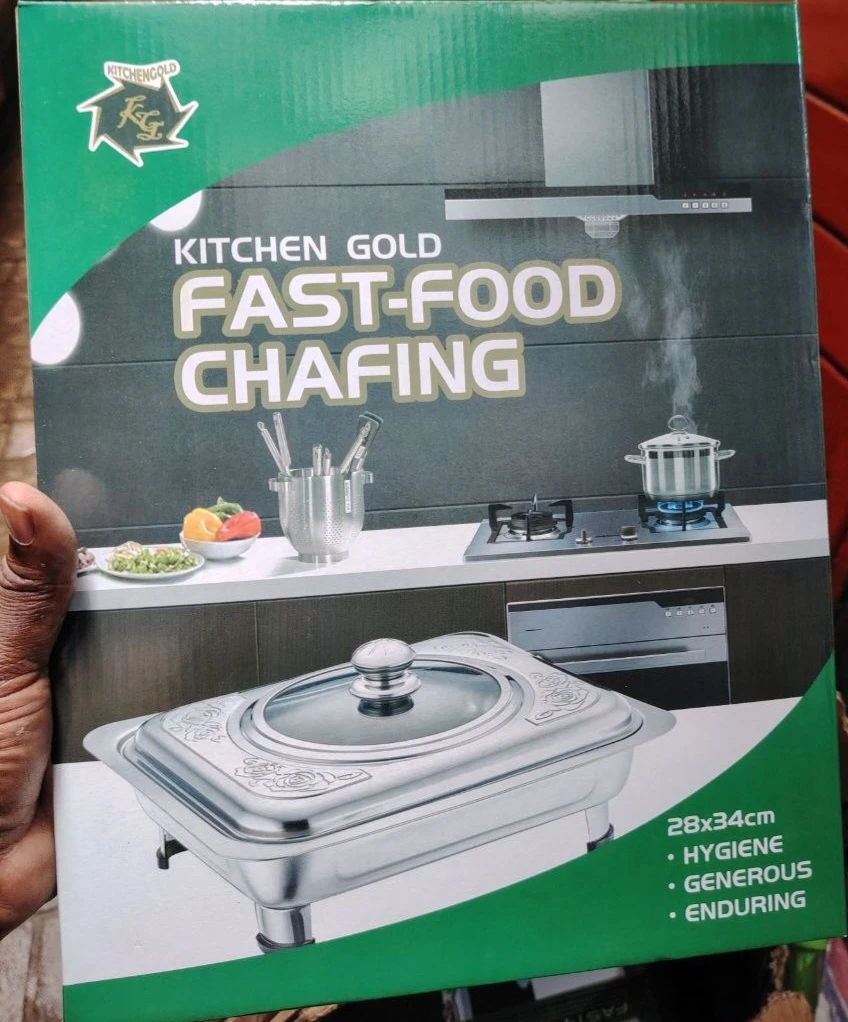 Stanless Steel with Glass Design Cover Chafing Dish