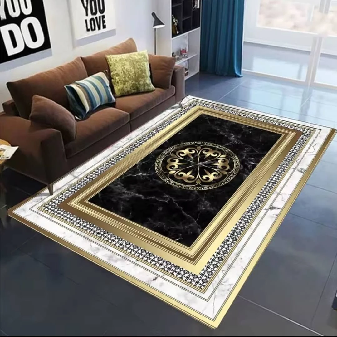 Living Room Area Rugs Soft Large Modern Abstract Area Rug, Boho Vintage Machine Size 120x180cm