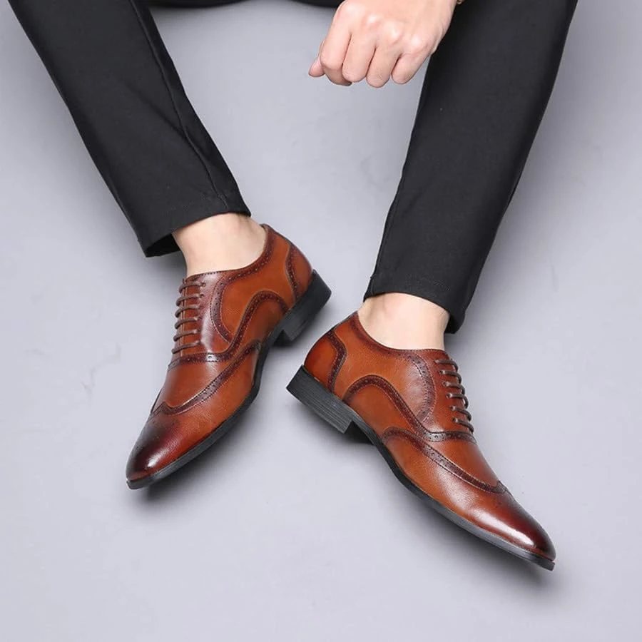 Mazerata Brown Leather Brogues
