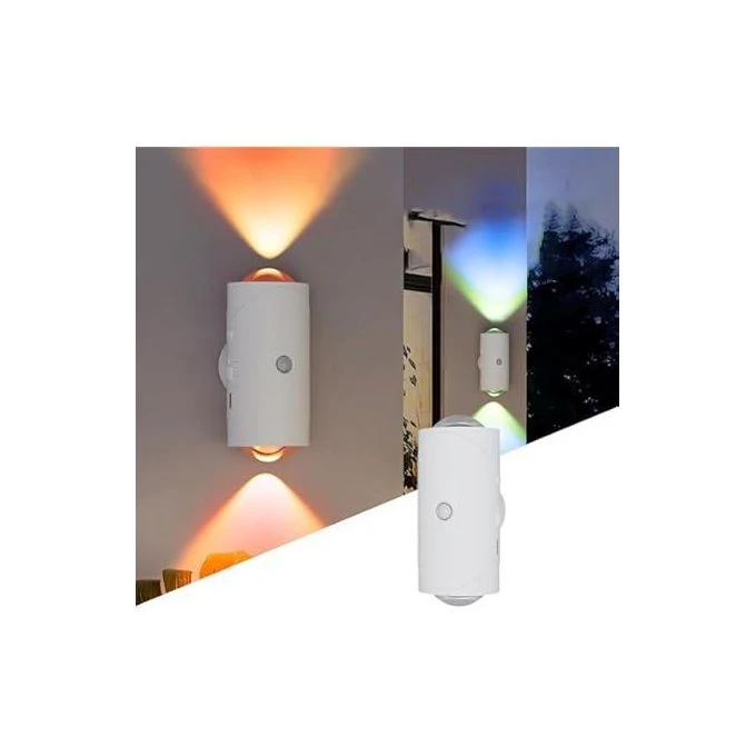 Rechargeable Smart Night Light – Motion Sensor LED Wall Lamp with RGB Gradient Light