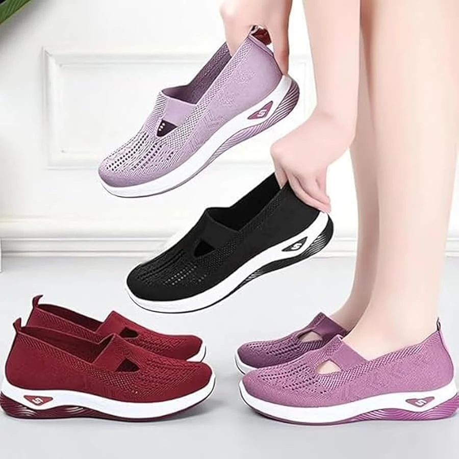 Ladies Nonslip Soft Sole Shoe Red