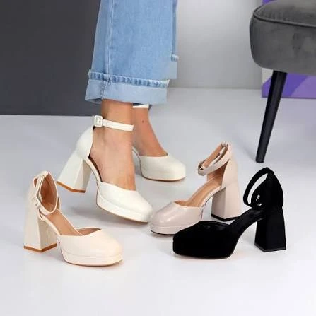 DREAM PAIRS Women's Platform High Chunky Heels Closed Toe Block Ankle Strap Dress Buckle Round Toe Wedding Party Comfortable Pumps Shoes