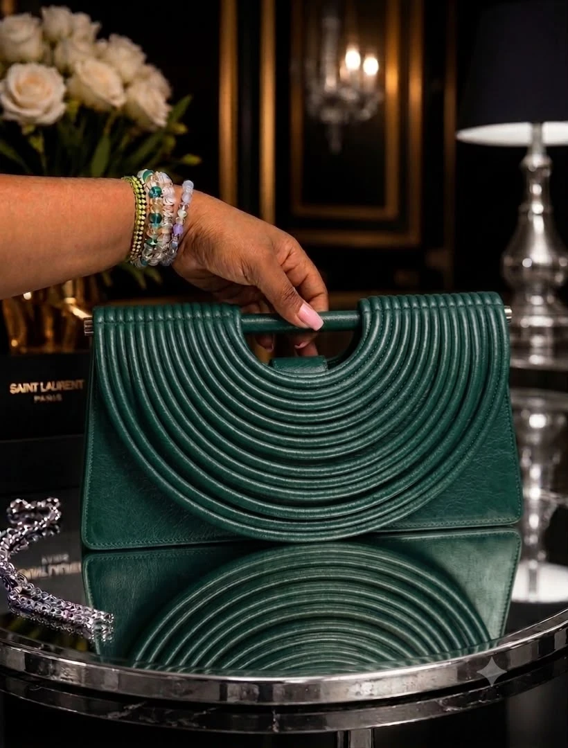Women's Sculptural Ribbed Handbag