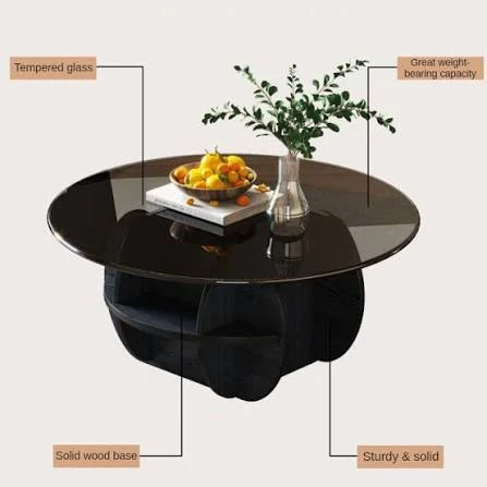 Modern Glass Nesting Coffee Table Set