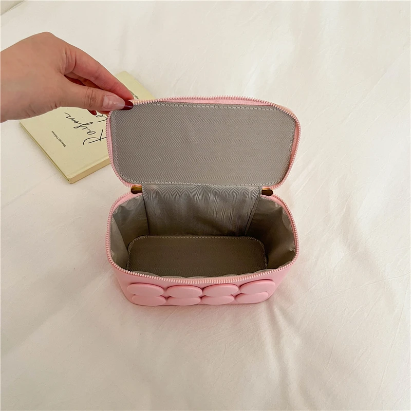 3D Dot Embossed Solid Colour Letter Women Bag