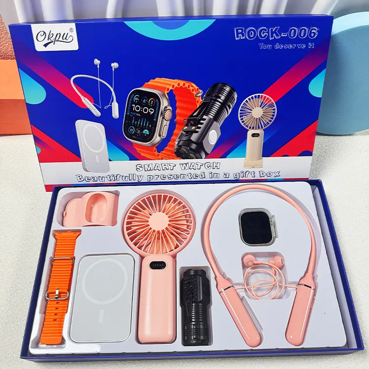 ROCK SMART WATCH 5 IN 1, WIRELESS CHARGER, HANDFAN, TOUCH, SMART WATCH EARPOD