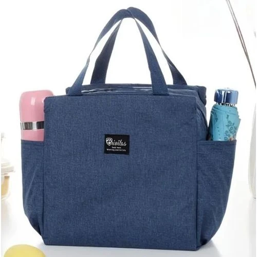Oxford Cloth Lunch Bag – Portable Office & School Tote, Navy Blue, For Adults & Kids