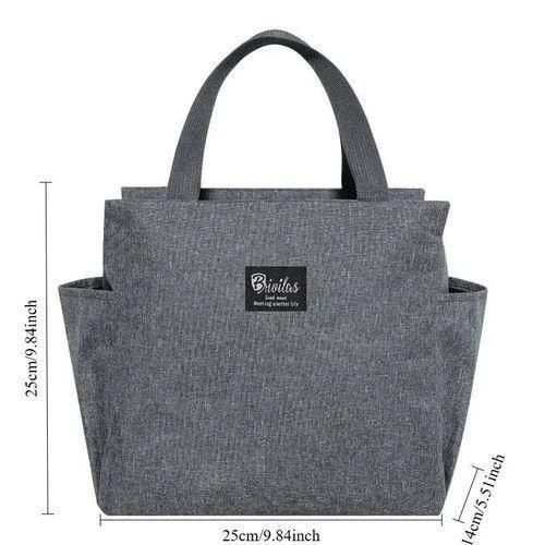 Oxford Cloth Lunch Bag – Portable Office & School Tote, Navy Blue, For Adults & Kids