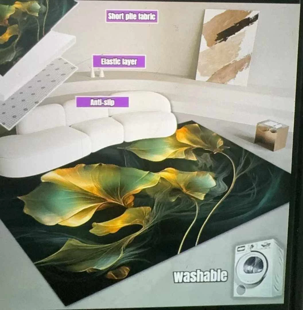 3D Washable Centre Rug