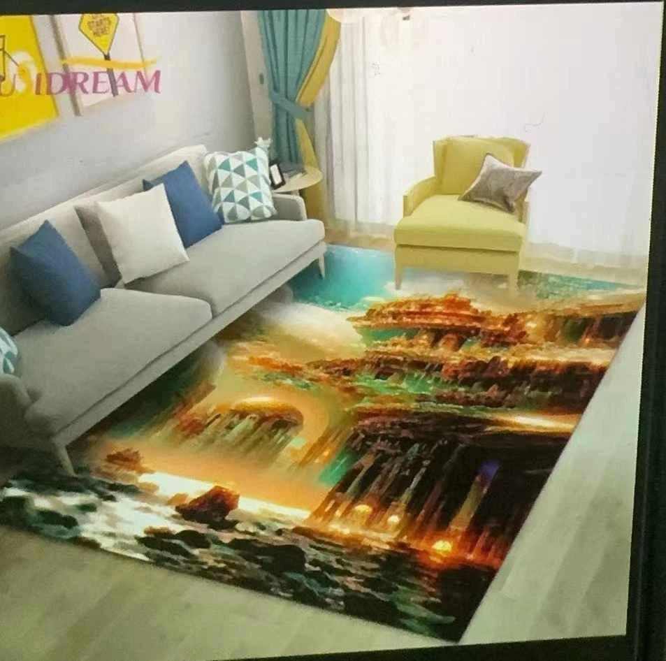 3D Washable Centre Rug