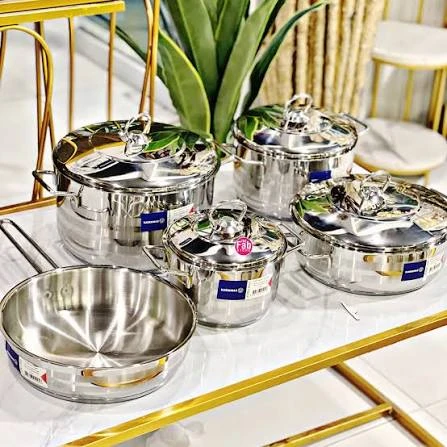 5 in 1 Kormaz Full Stainless Steel Cookware Set