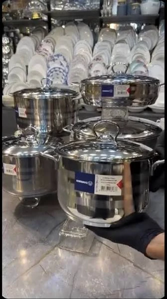 5 in 1 Kormaz Full Stainless Steel Cookware Set