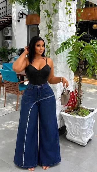 High-Waist Wide-Leg Denim Jeans