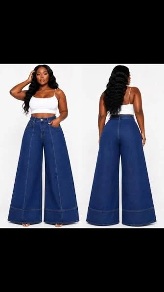 High-Waist Wide-Leg Denim Jeans