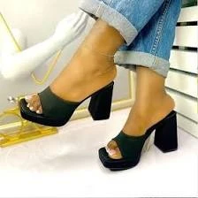 Classy Women/ Ladies High Quality Blocked Heels Slippers