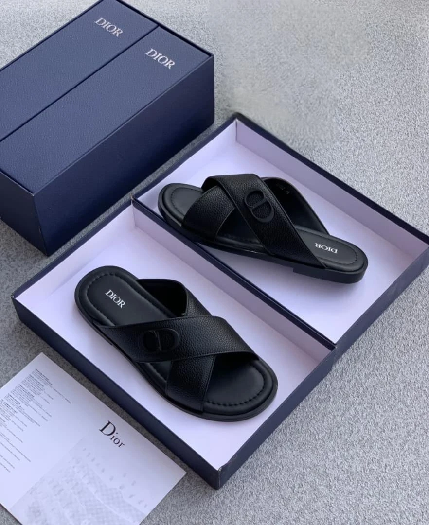 Original Dior Leather Slippers