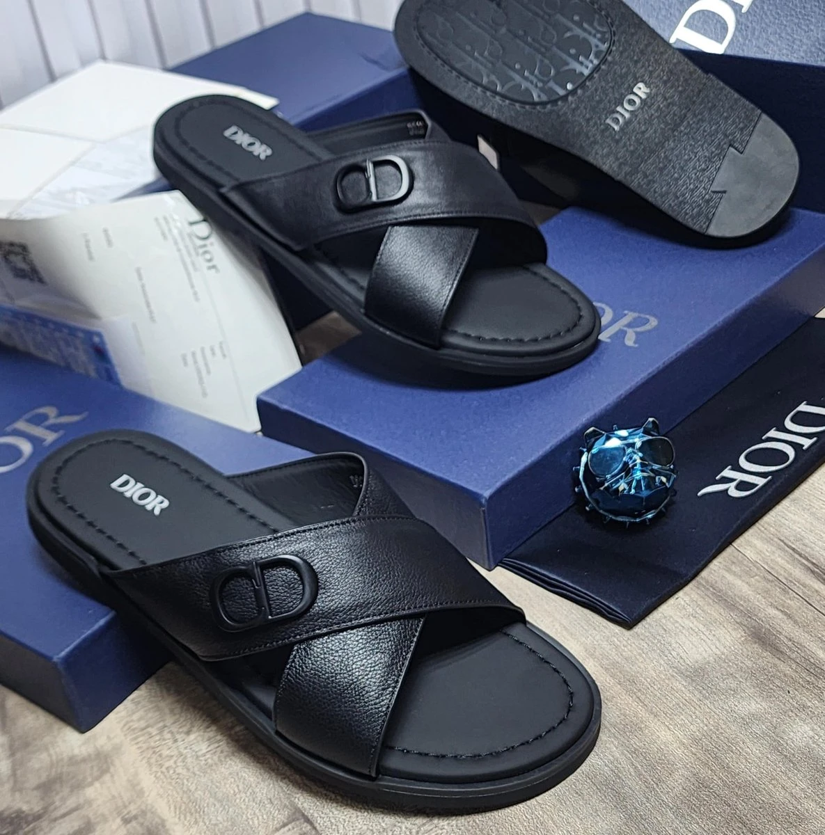 Original Dior Leather Slippers