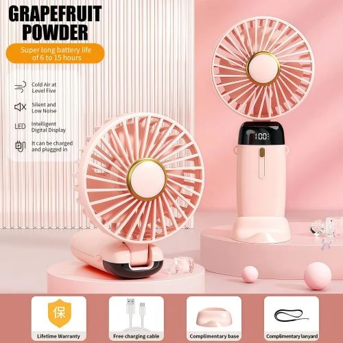 Digital Mini, Foldable USB Charging Fan