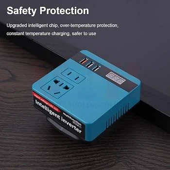 Rechargeable Power Tools Battery Intelligent Inverter 21V Convert to AC110V/220V DC12V/5V USB Portable Outdoor DC-AV Converter